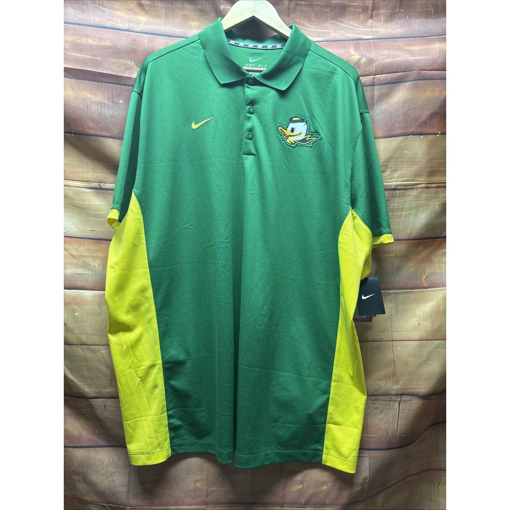 NWT Nike OREGON DUCKS Team Issued Staff Polo Shirt Mens 3XL Green Puddles 2014